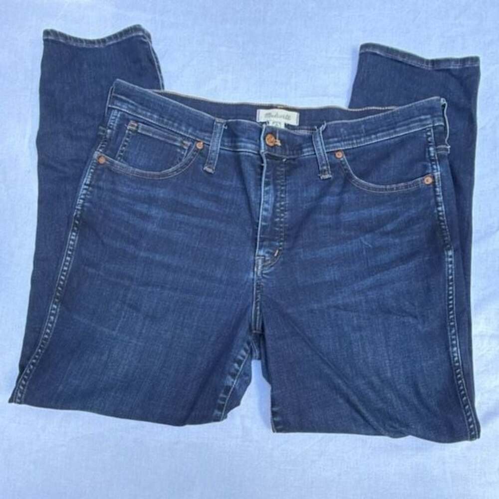 Madewell Mid-Rise Stovepipe Jeans in Dark Wash Size 33T